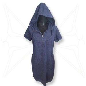 Tommy Bahama Sweatshirt Navy Blue Short Sleeve Dress Cover-up Tunic Size Small